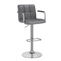 Coaster Furniture 121096 Adjustable Height Bar Stool Grey and Chrome